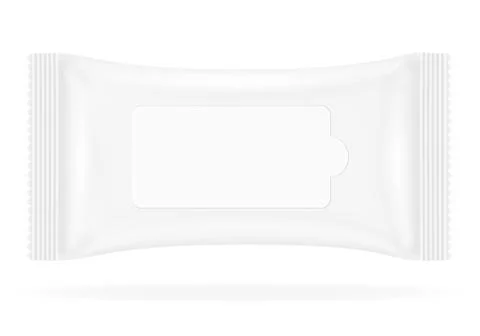 White sealed bag packing vector illustration Stock Illustration