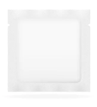 White sealed bag packing vector illustration イラスト素材
