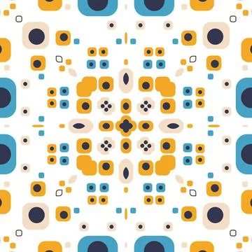 White seamless geometric background Stock Illustration