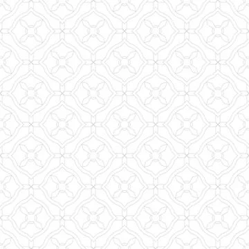 White seamless geometric ornamental pattern - oriental background. Ornate Illustrazione stock