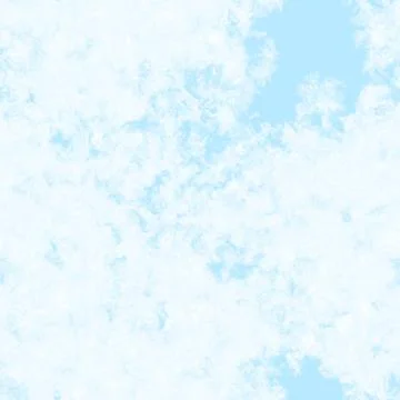 White seamless iceflowers texture on soft blue background Stock Illustration