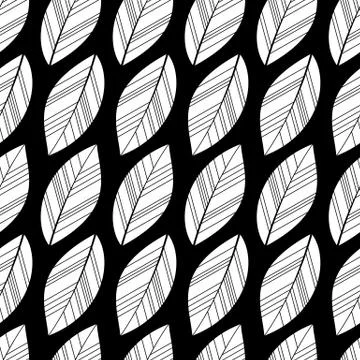 White seamless leaves Stock Illustration