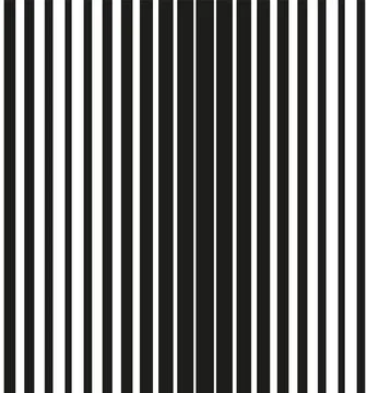 White seamless pattern with black vertical lines and stripe. Stock Illustration