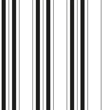 White seamless pattern with black vertical lines and stripe. Illustrazione stock