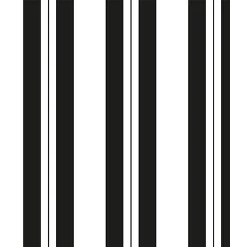 White seamless pattern with black vertical lines and stripe. Illustrazione stock