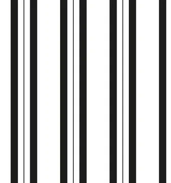 White seamless pattern with black vertical lines and stripe. Stock Illustration