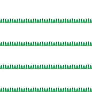 White seamless pattern for Christmas. Green tree borders on a white background Stock-Illustration