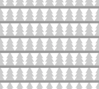 White seamless pattern for Christmas. Grey trees and rhombs on a white Stock Illustration
