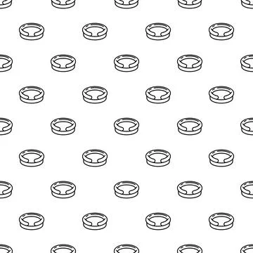 White seamless pattern featuring outline circle shapes 库存插图