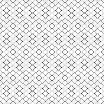 White seamless texture. Structure of metal mesh fence. Realistic. Vector ba.. Stock Illustration