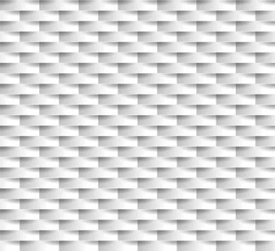 White seamless texture. Wavy background. Interior wall decoration. 3D Vector Illustrazione stock