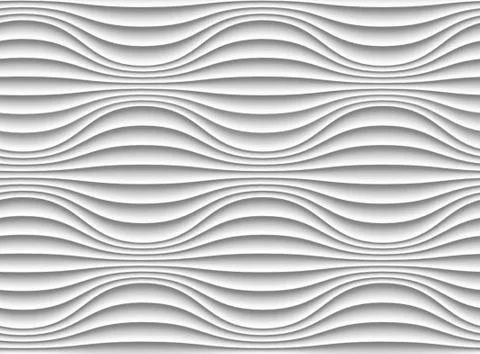 White seamless texture. Wavy background Stock Illustration