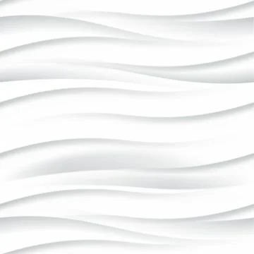 White seamless texture. Wavy background. Interior decoration. Stock Illustration