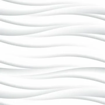 White seamless texture. Wavy background. Interior decoration. Stock Illustration