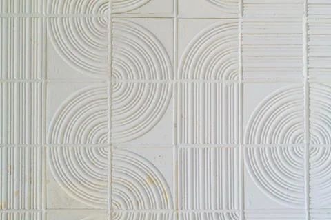 White seamless texture. Wavy background. Interior wall decoration. 3D inter.. 스톡 사진