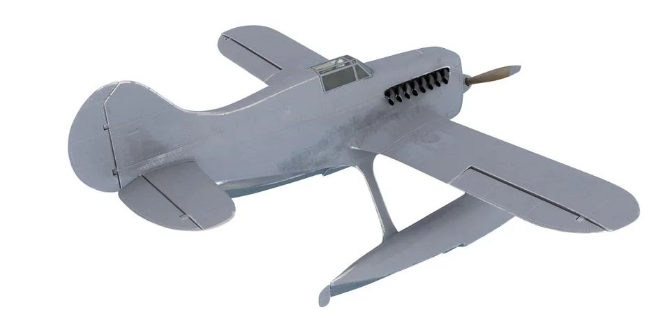 White seaplane. 3D render Stock Illustration