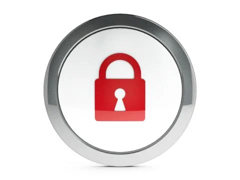 White security icon with highlight Stock Illustration