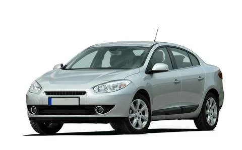 White sedan front view 写真素材