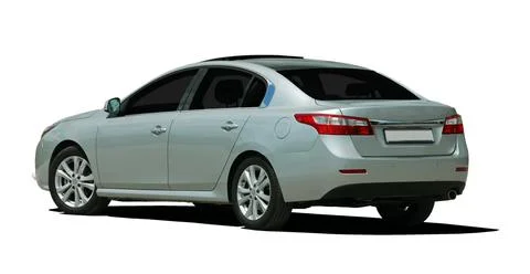 White sedan Fotos Stock