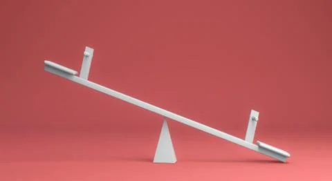 White seesaw mock up 库存插图