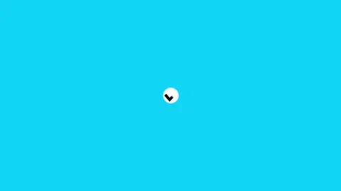 White Send Button Animation on Cyan Background Video stock 346613330