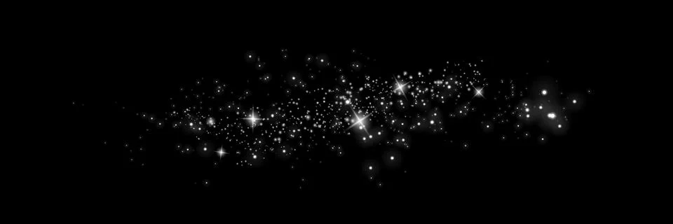 White sequins sparkle with many lights. Shimmering dust. Luxurious background of Stock Illustration