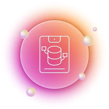 White Server, Data, Web Hosting icon isolated on white background. Orange a.. Stock Illustration