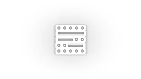 White server icon with shadow isolated on white background. Stock Footage 203530363