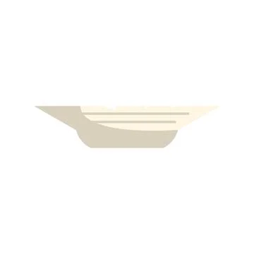 White serving plate or shallow food dish Stock Illustration