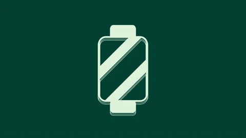White Sewing thread on spool icon isolated on green background. Yarn spool Stock Footage 236036011
