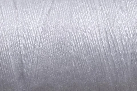 White sewing thread texture background macro close up Stock Photos