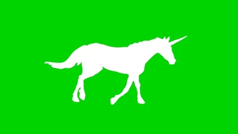 WHITE SHADE OF GALLOPING UNICORN Video stock 70129522