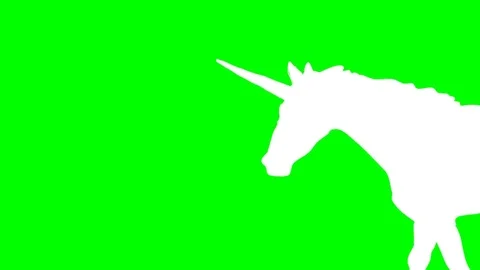 WHITE SHADE OF GALLOPING UNICORN Video stock 70742549