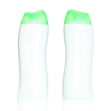 White shampoo bottle Stock Photos