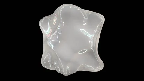 White shape animation isolated on black background Stock Footage 279480510