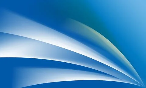 White shape background abstract with soft waves on blue background. shiny curve Stock Illustration