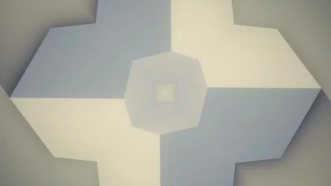 White shape with a unique design. 3d rendering loop animation 4K Stock Footage 259636425