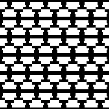 White shapes on black background Stock Illustration