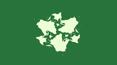 With white shapes flower map of the world bunch flowers lion head cartoonish 스톡 동영상 335984927
