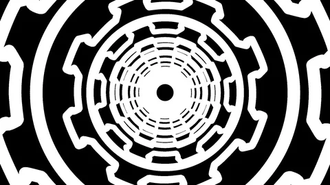 White shapes Tunnel Stock Footage 119955813