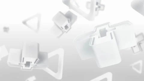 White shapses moving on a light background Stock Footage 275721778