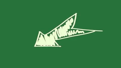 A white shark on green background and arrow with graffiti lettering it logo Video stock 335131829