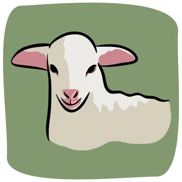 White Sheep illustration Stock Illustration