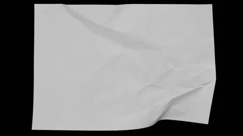 White Sheet A4 Unfolds on Black Background. Album.Continuously Changing. Time Stock Footage