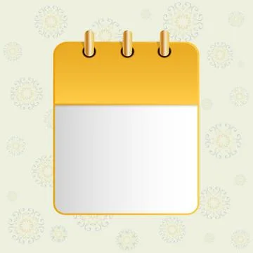 White sheet of calendar Stock Illustration