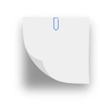 White sheet with clip Stock Illustration