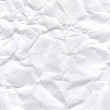 White sheet of paper folded. Crushed and folded white sheet of paper. Note .. Stock Illustration