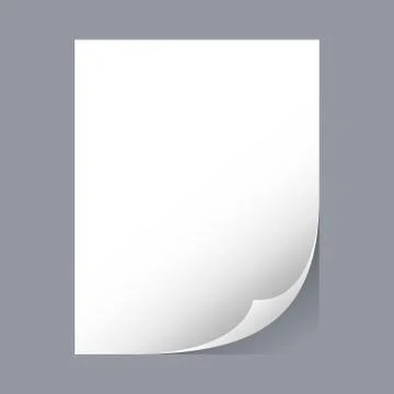 White sheet of paper Stock Illustration