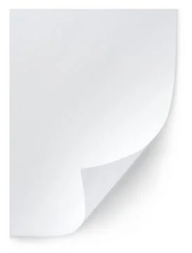 White sheet of paper isolated Stock Photos