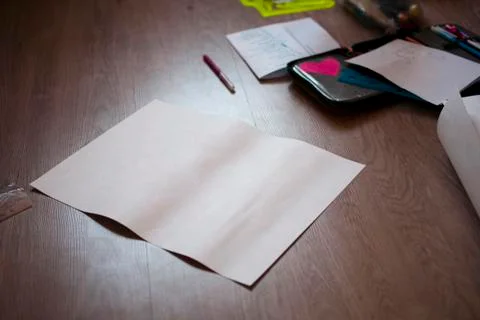 A white sheet of paper  Stock Photos